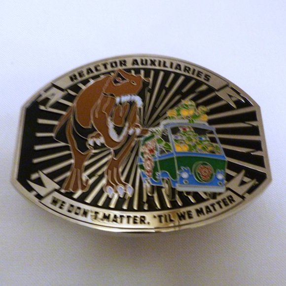 T-Rex Dinosaur Ninja Turtles Mystery Machine Box Frame Belt Buckle US DOD Coins - Picture 7 of 9